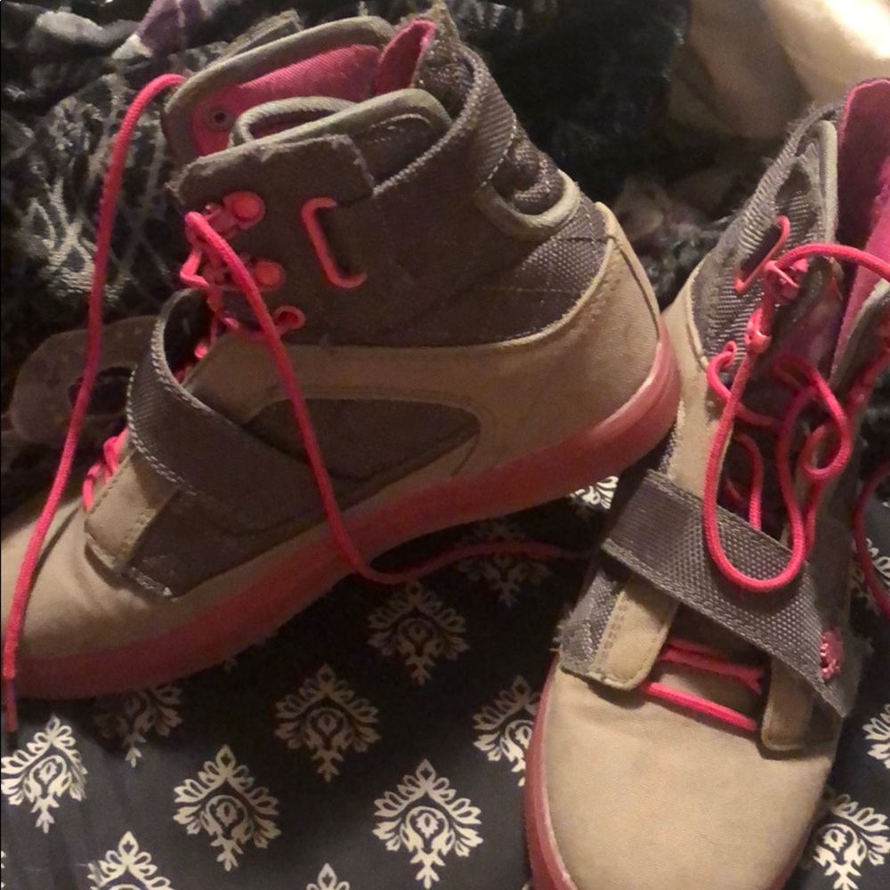 Vlado Gray and pink high tops